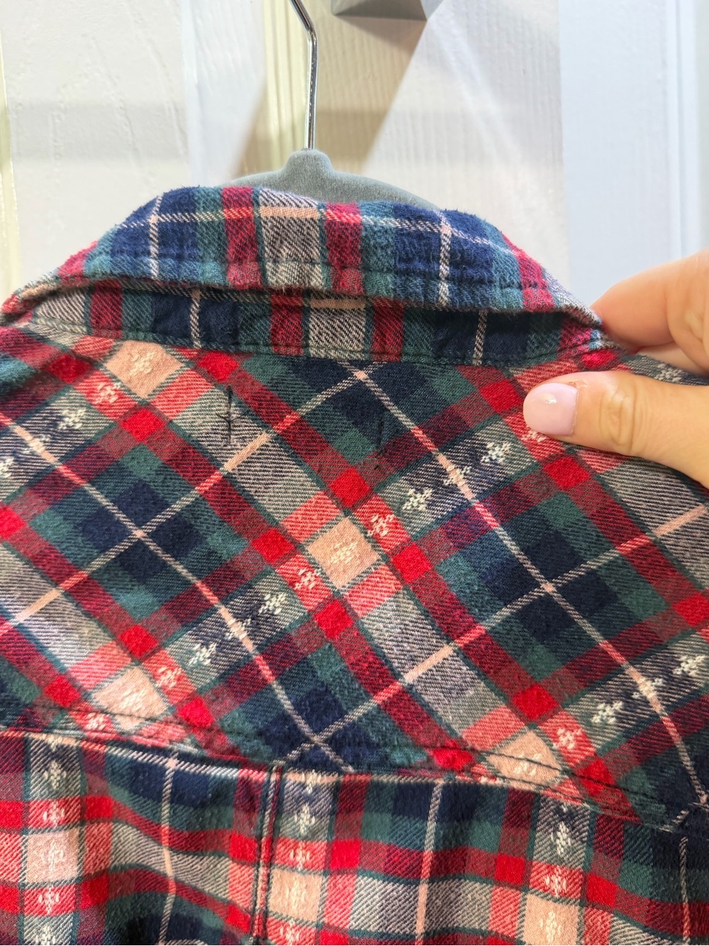 BDG Red, Navy & Green Plaid Button-Up Shirt - Picture 7 of 9